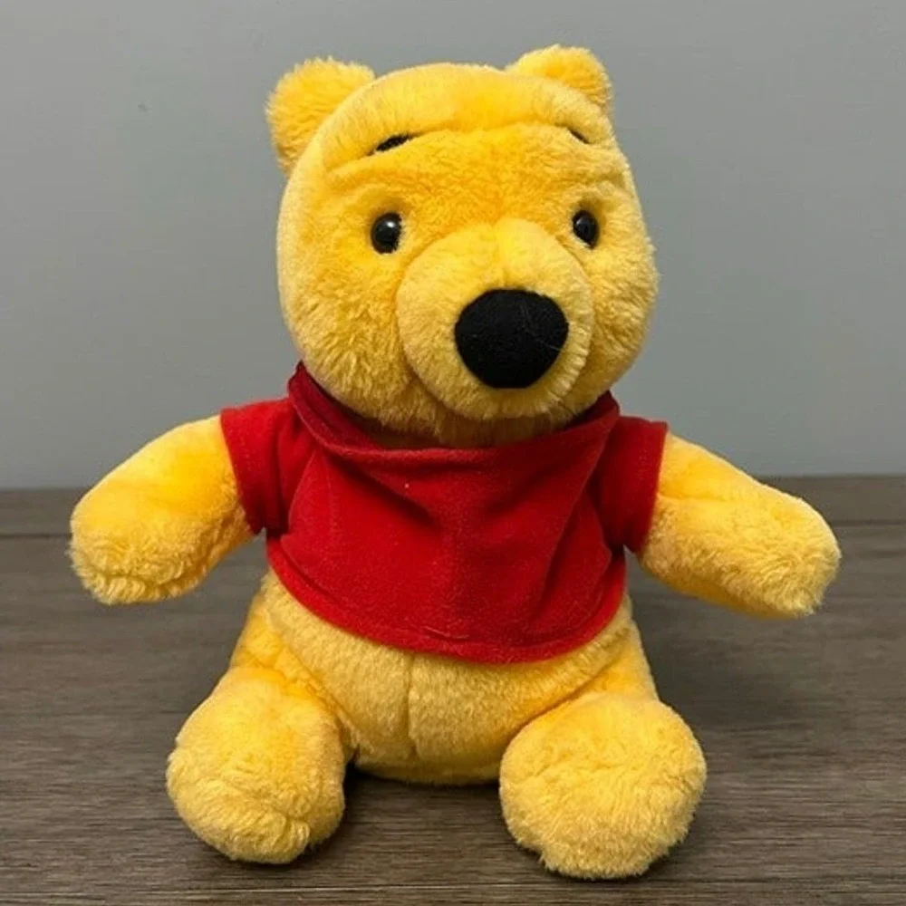 Disney‎ Winnie the Pooh Plush 1999 Mattel Vintage Stuffed Animal Toy Red Shirt